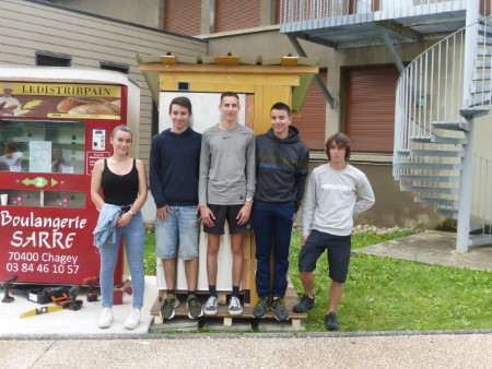 Inauguration cabane à livres