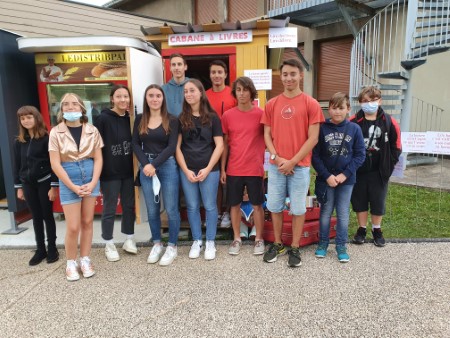 Inauguration cabane à livres