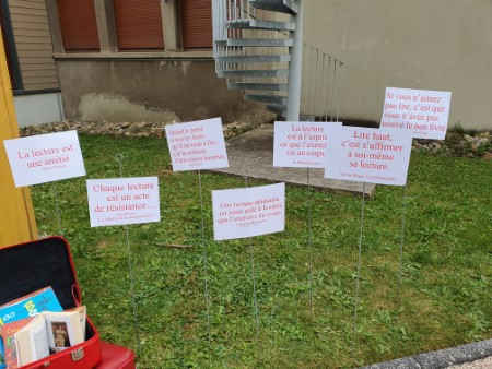 Inauguration cabane à livres