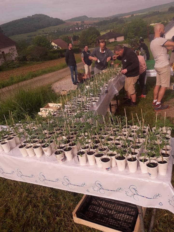 14 mai 2023, premier troc aux plantes par les Chouettes Vergers Luzois